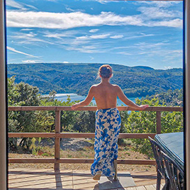 Chalet vue lac camping verdon